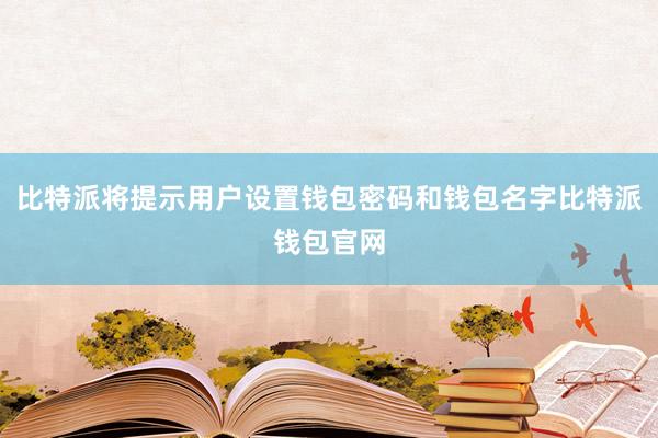 比特派将提示用户设置钱包密码和钱包名字比特派钱包官网