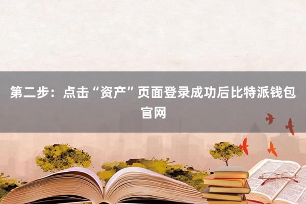 第二步：点击“资产”页面登录成功后比特派钱包官网