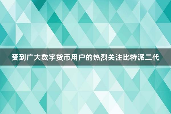 受到广大数字货币用户的热烈关注比特派二代