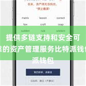 提供多链支持和安全可靠的资产管理服务比特派钱包