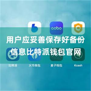 用户应妥善保存好备份信息比特派钱包官网