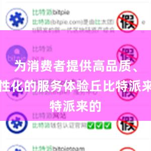 为消费者提供高品质、个性化的服务体验丘比特派来的