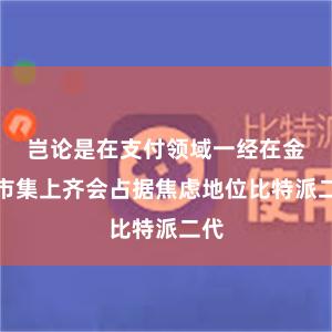 岂论是在支付领域一经在金融市集上齐会占据焦虑地位比特派二代